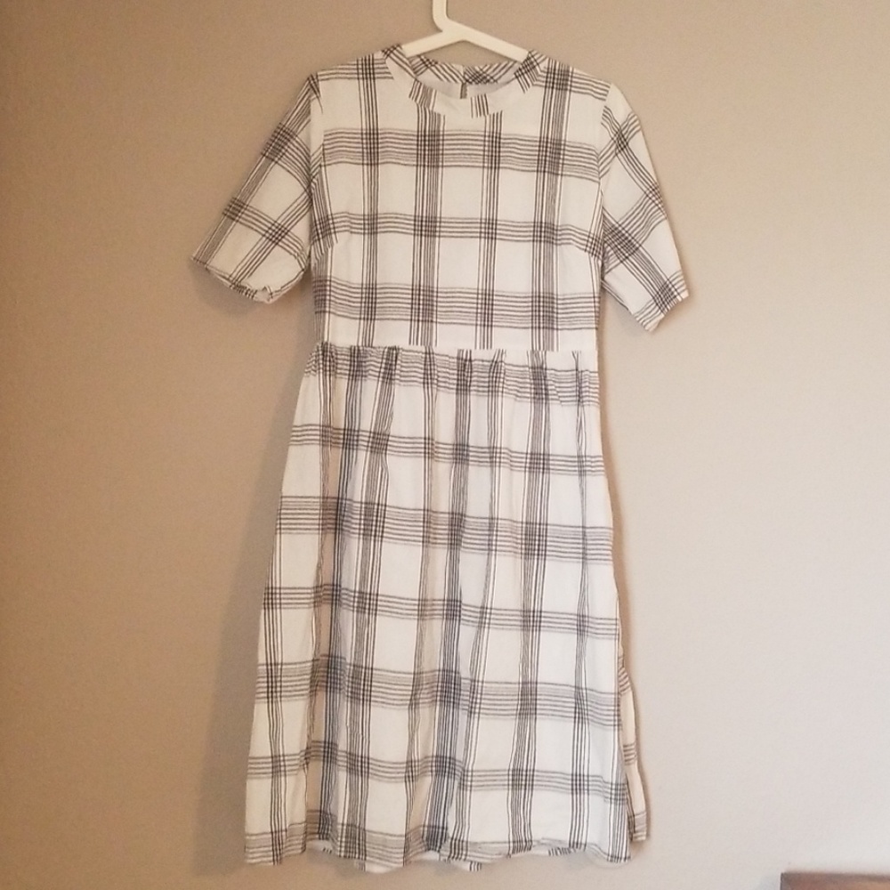 Roolee striped checkered midi dress size XL